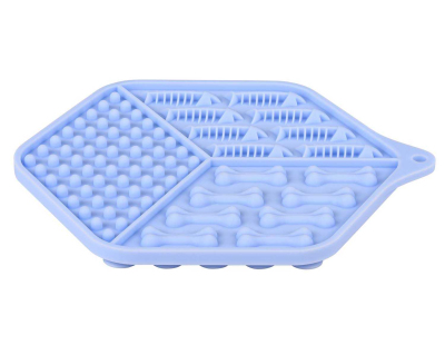 Tapis à lécher en silicone pour chat (Bleu)