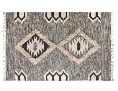 Tapis motif aztèque en coton (180 x 120 cm)