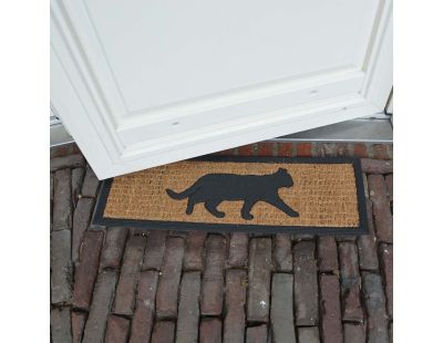 Tapis paillasson en coco 75 x 25 cm (Chat)