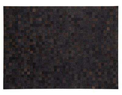 Tapis en peau de vache véritable (Mosaïque noire)