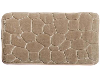 Tapis en polyester galets 67x45 cm (Beige)