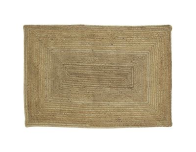 Tapis rectangulaire en jute naturelle (180 x 120 cm)