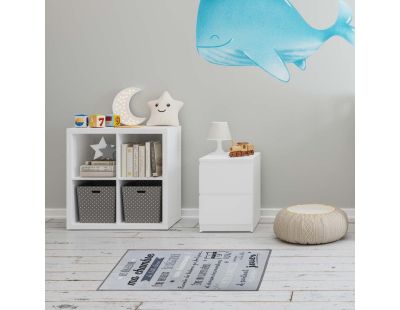 Tapis règles de la chambre enfant 60x90 cm (Little héros - gris)