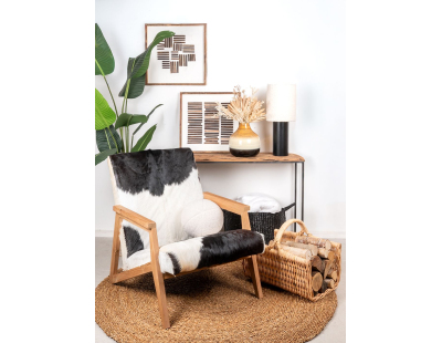 Tapis rond en jonc de mer naturel Siz (Diamètre 120cm)