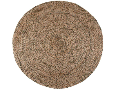Tapis rond en jute et coton Elliot 160 cm (Fougère)