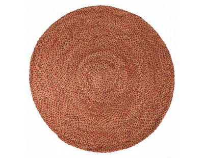Tapis rond en jute et coton Elliot 160 cm (Marmelade)