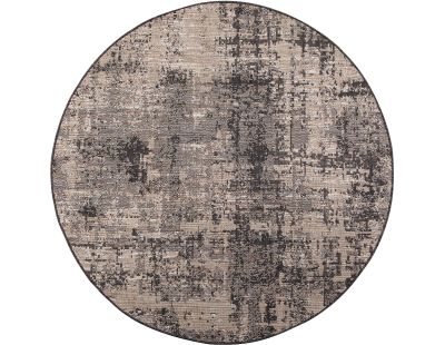 Tapis rond en polypropylène gris Catania