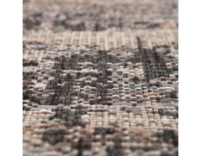 Tapis rond en polypropylène gris Catania