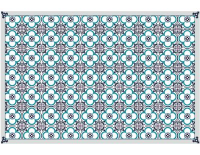 Tapis en vinyle effet carreaux de ciment (90 x 60 cm)