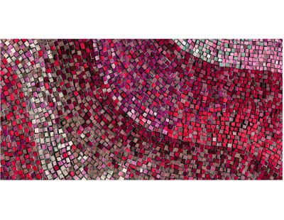 Tapis en vinyle effet mosaique rouge (140 x 70 cm)