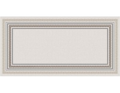 Tapis en vinyle effet tissage beige (140 x 70 cm)