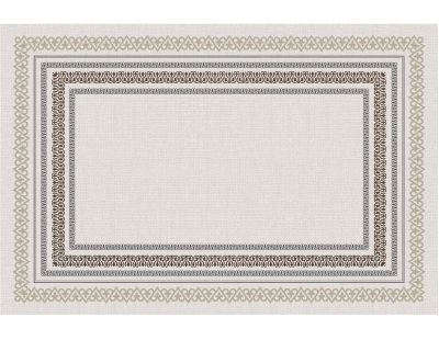 Tapis en vinyle effet tissage beige (90 x 60 cm)