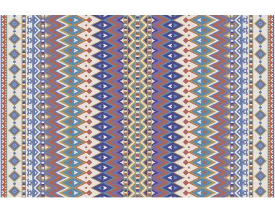Tapis en vinyle effet tissage violet multicolore (90 x 60 cm)