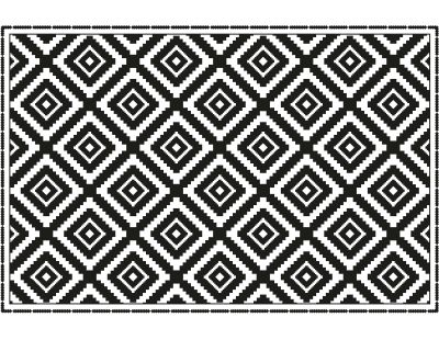 Tapis en vinyle graphique carré (90 x 60 cm)