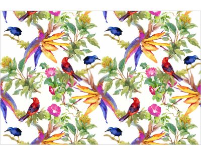 Tapis en vinyle motifs floraux (90 x 60 cm)