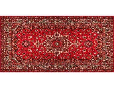 Tapis en vinyle vintage Persan rouge (140 x 70 cm)