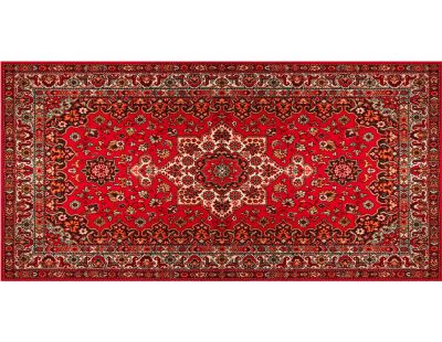 Tapis en vinyle vintage Persan rouge (140 x 70 cm)