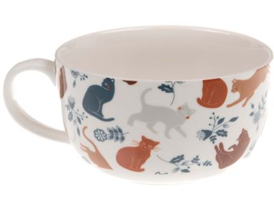 Tasse déjeuner en porcelaine imprimé Léo