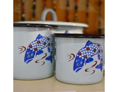 Tasse en émail coloré Décors (25 cl)