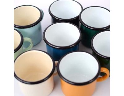 Tasses en émail coloré Classic (Lot de 3) (Noir)
