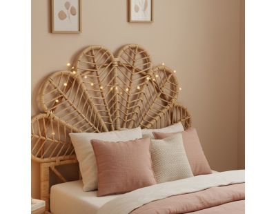 Tête de lit en rotin naturel Sola (Sommier 90 cm)