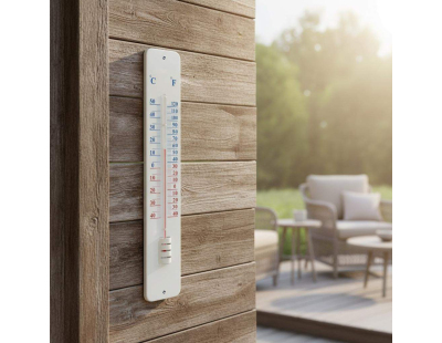 Thermomètre extérieur sur plaque métal 45cm