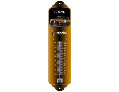 Thermomètre en métal Pub 28 x 6.5 cm (Renault 5 Alpine)