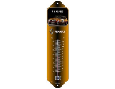 Thermomètre en métal Pub 28 x 6.5 cm (Renault 5 Alpine)