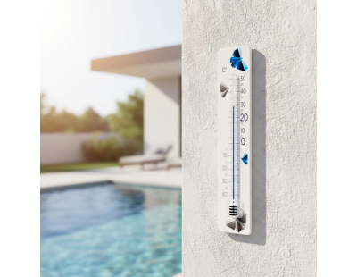 Thermomètre en métal avec décor Origami