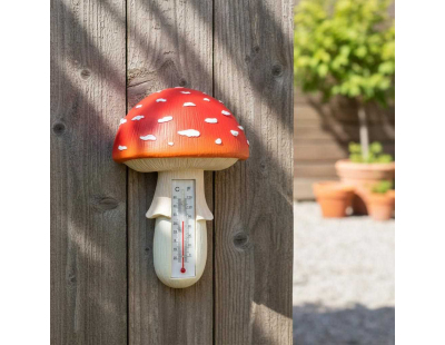 Thermomètre en résine Amanite