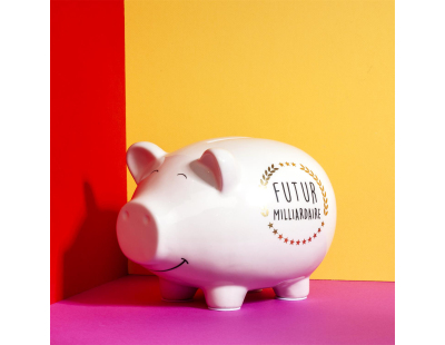 Tirelire cochon XXL Futur milliardaire