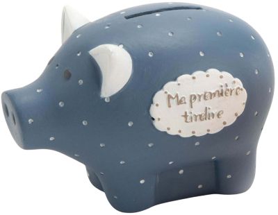 Tirelire cochon incassable blanc Babytolove pour enfant de 3 ans à 12 ans