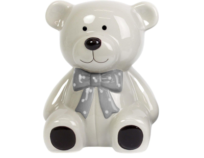 Tirelire enfant en dolomite Nounours 15 cm (Beige)