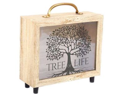 Tirelire valisette Tree of life 21 x 20 cm