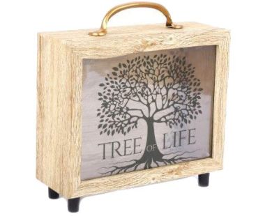 Tirelire valisette Tree of life 21 x 20 cm