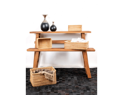 Tiroir de rangement en rotin naturel