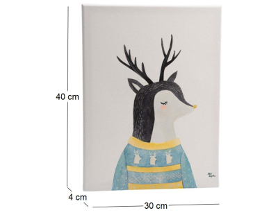 Toile cerf du nord 30 x 40 cm