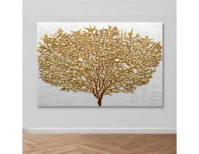 Toile décorative Arbre doré 98 x 68 cm