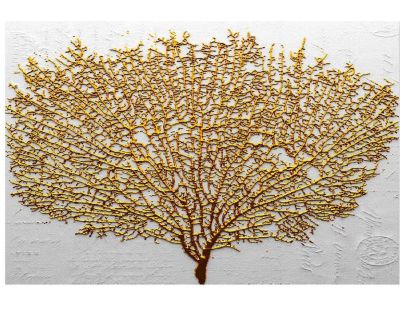 Toile décorative Arbre doré 98 x 68 cm