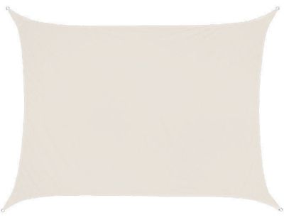 Toile d'ombrage rectangulaire 4 x 3 mètres (Blanc Gardena)