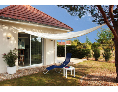 Toile d'ombrage triangulaire 3 mètres (Blanc cassé)