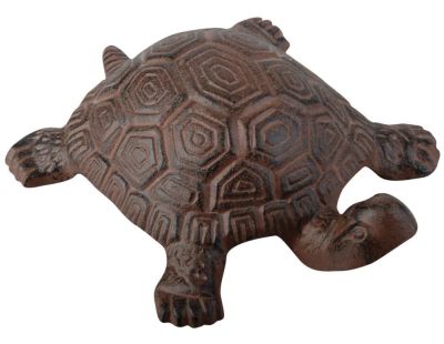 Tortue décorative en fonte (19,3 x 15,2 cm)