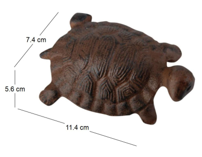Tortue décorative en fonte (11,4 x 7,4 cm)