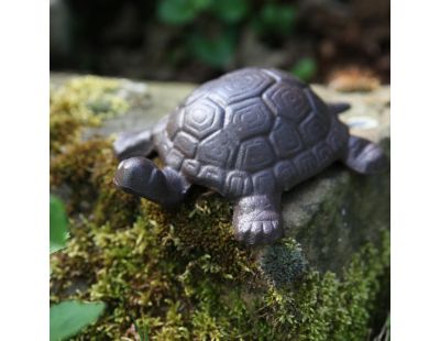 Tortue décorative en fonte (19,3 x 15,2 cm)