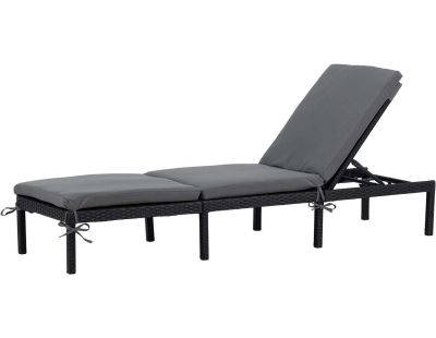 Transat avec coussin Bilbao (Noir et gris)