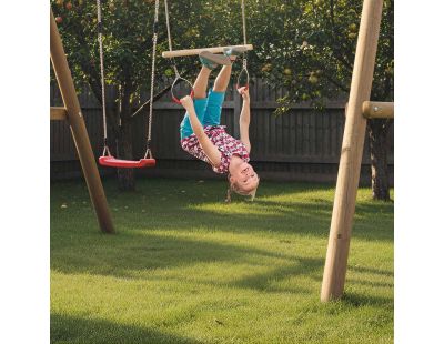 Trapèze avec anneaux métal cordes chanvre (Cordes en chanvre synthétique)