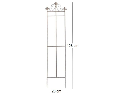 Treillage en fer fleur de lys (28 x 128 cm)