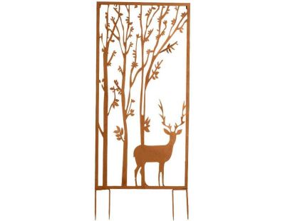 Treilli en fer décoratif Cerf arboré 60 x 10 x 140 cm