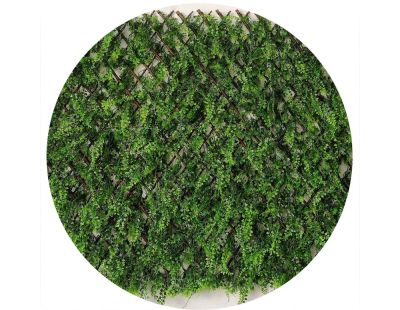 Treillis en bois de saule et feuilles de fougère artificielles
