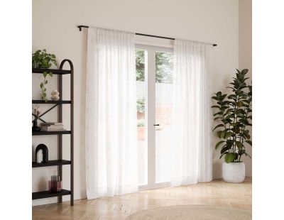 Tringle à rideaux en acier noir mat Twilight (Longueur réglable de 76 à 213 cm)